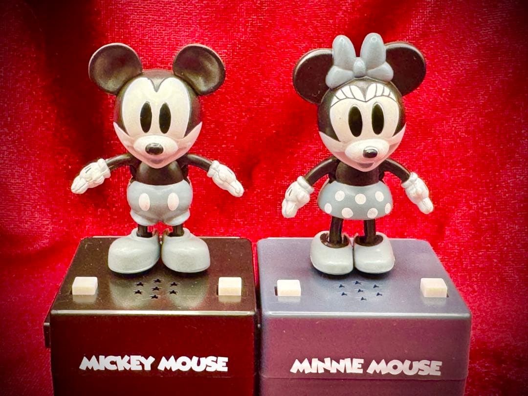 ディズニーキャラクター ポップンステップ ミッキー＆ミニーペア〈モノトーン色〉