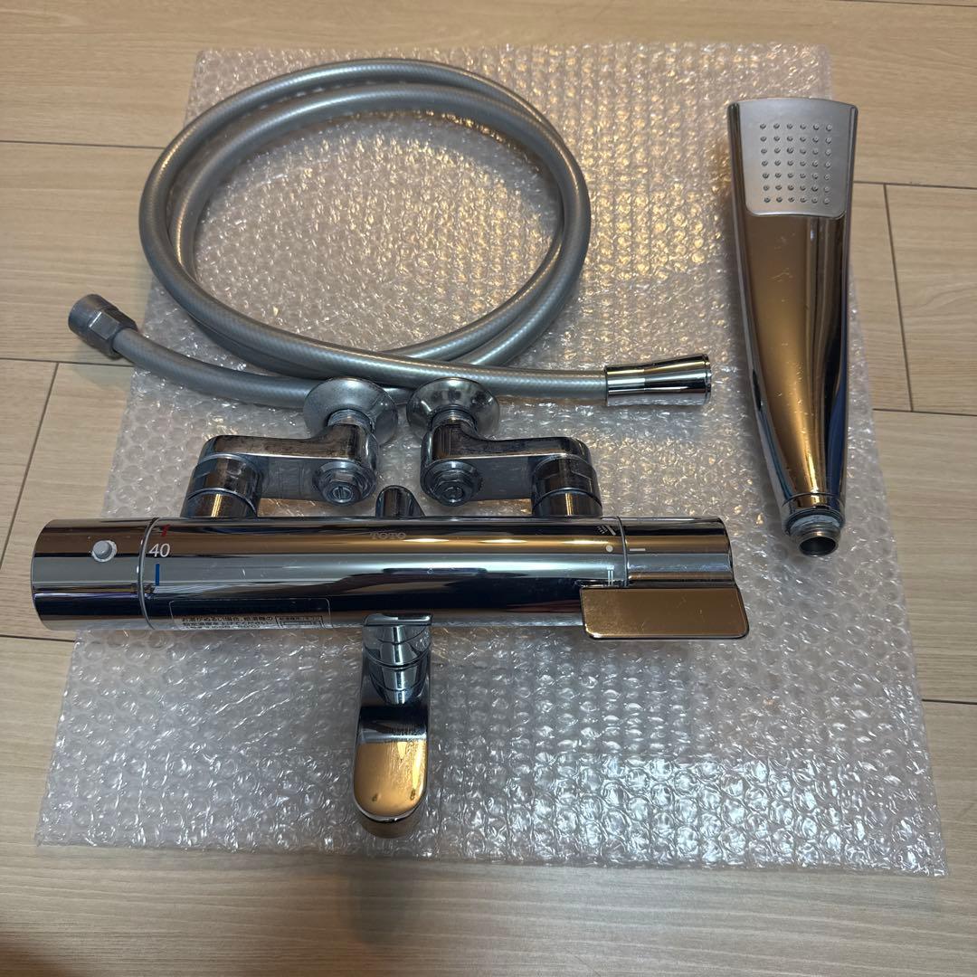 TOTO サーモスタット混合水栓 TBV03445J1 シャワーヘッドホース付き