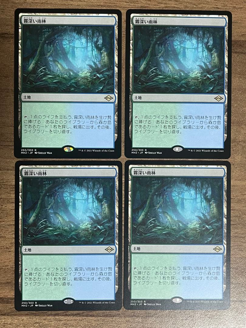 【MTG】霧深い雨林　日本語版　4枚