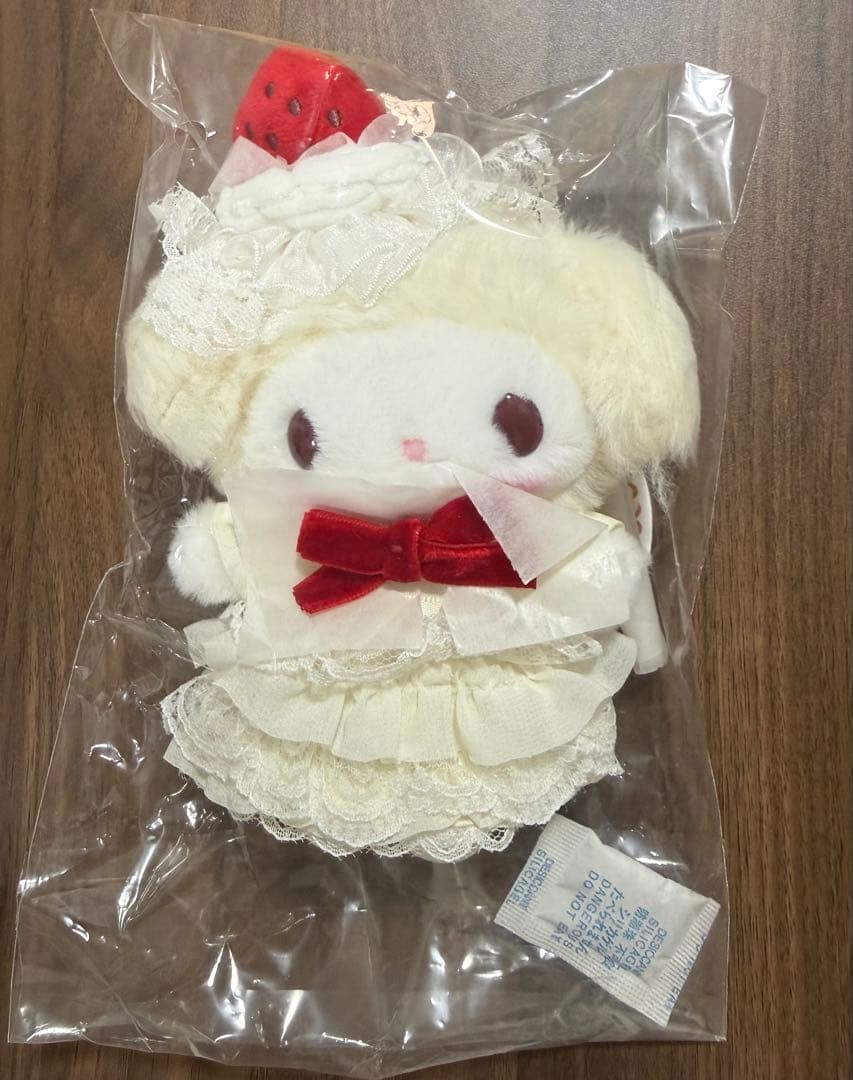 マイメロディ ショートケーキ マスコットホルダー ぬいぐるみチャーム