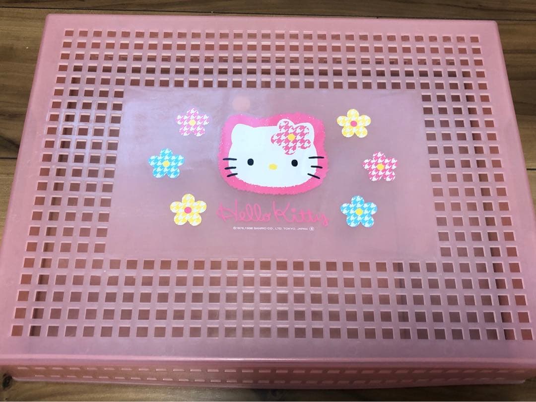 平成レトロ❣️ キティ　カオハナ　ミニトランク　缶　収納ケース　ボックス　お道具箱