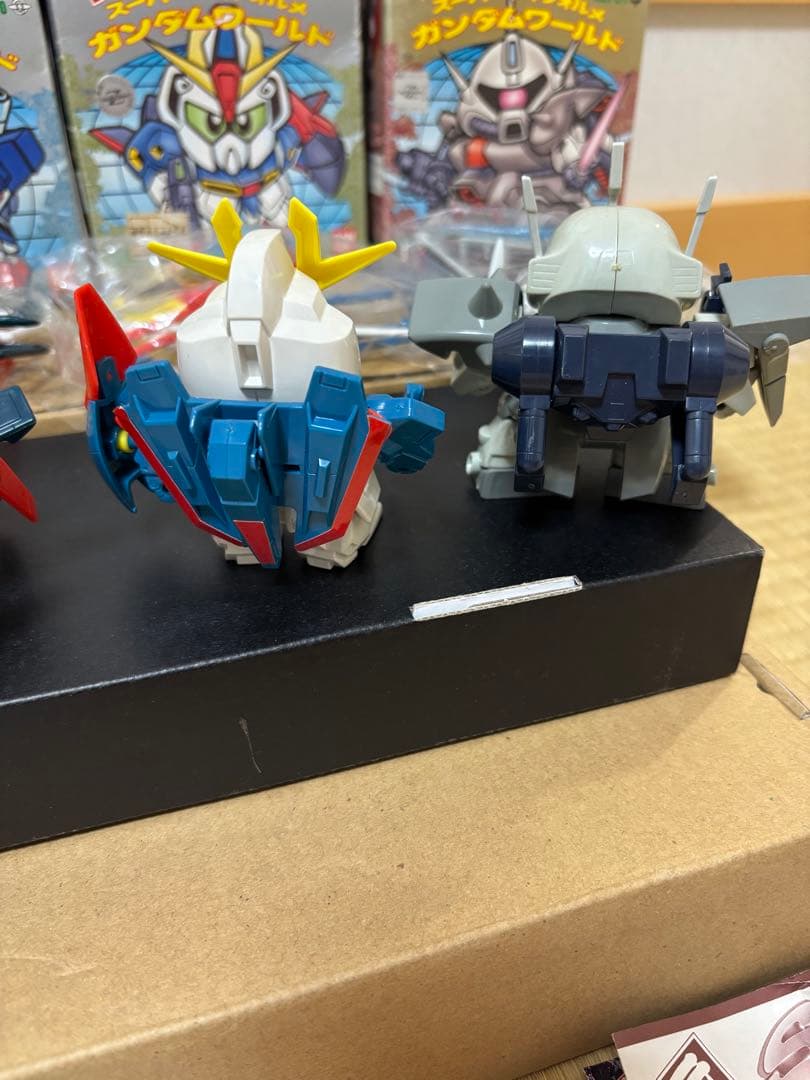【当時物】元祖SDガンダム初期4体セットΖ／ZZ／ザクIII／ヤクト　箱・説あり
