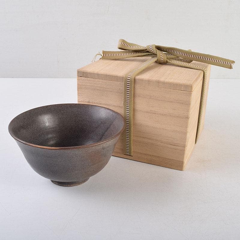 中国　黒釉　茶碗　茶道具　C　R9172