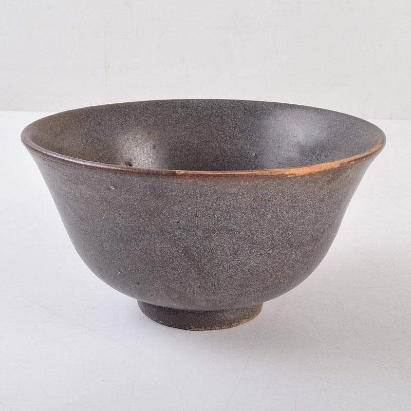 中国　黒釉　茶碗　茶道具　C　R9172