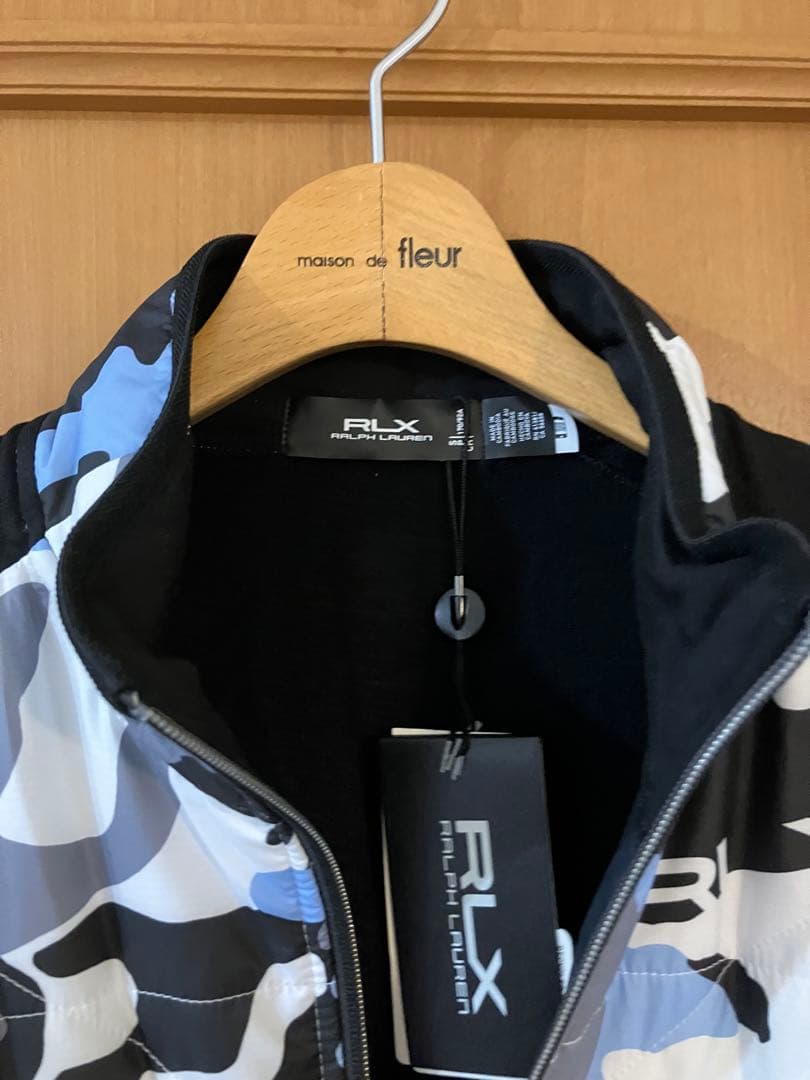 RLX ゴルフ カモ ベスト S M 迷彩 ジップ アップ ラルフローレン
