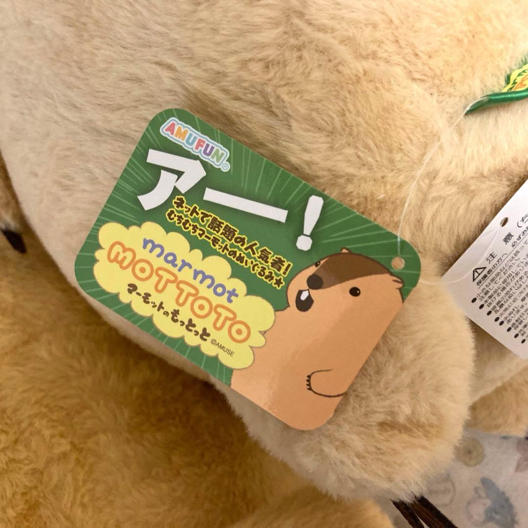 マーモットのもっとっと ウルトラBIGぬいぐるみ　BIG ぬいぐるみ　タグ付き