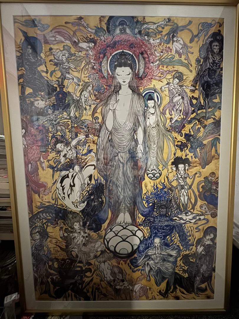 天野喜孝　法華経　日蓮　絵画　アートポスター 現代アート 仏教テーマ 絵画