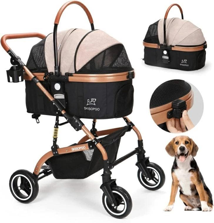 SKISOPGO ペットカート ベージ 新品未開封 qAHRbv2gC-yx