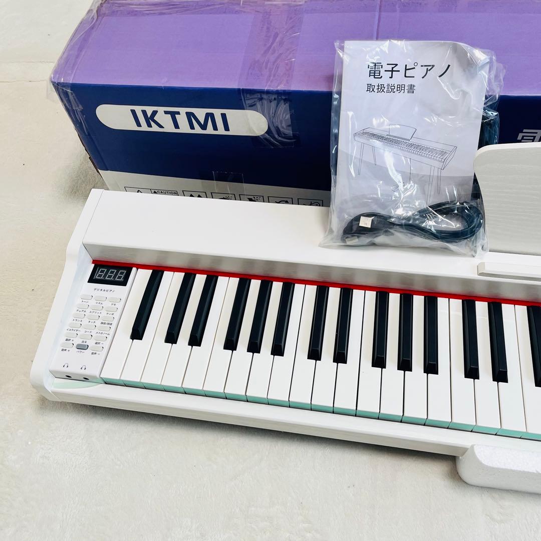 訳あり‼️新品未使用　⭐️ 電子ピアノ 88鍵盤 木製 ホワイトペダル付き スタンド