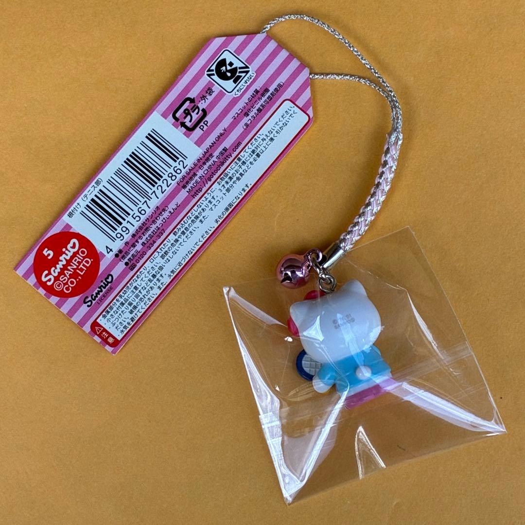 ★激レア★体育会系 テニス部 ストラップ 根付★ご当地キティ ハローキティ 希少