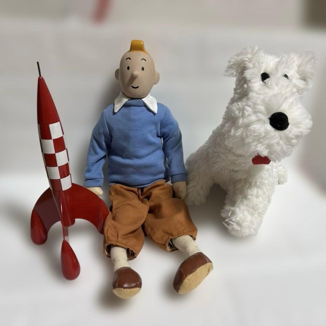 TINTINの冒険 タンタンとミルーのぬいぐるみとロケット