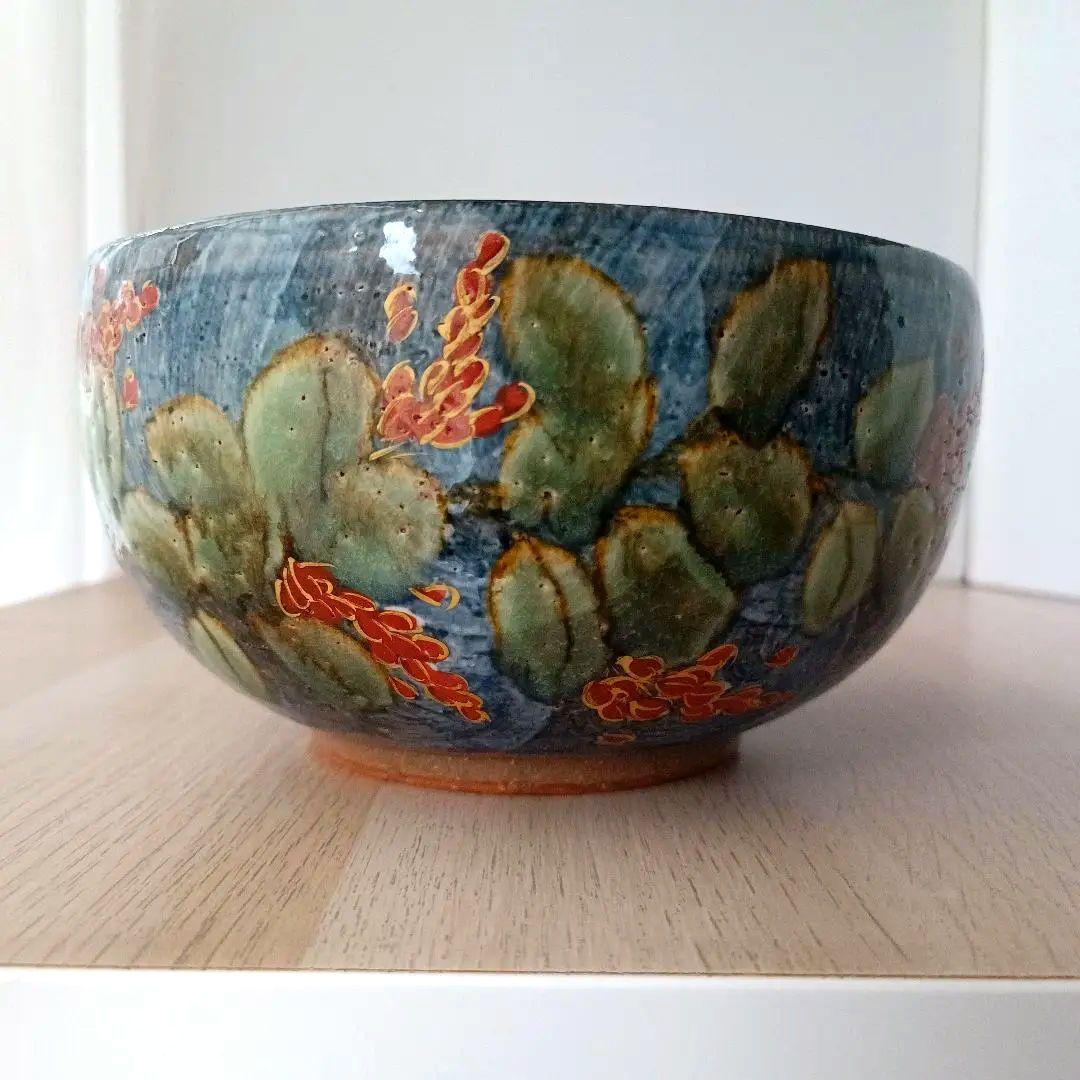 清水焼 陶葊窯 陶あん 色絵付 大鉢 京焼 土渕陶葊 菓子鉢 茶道 希少