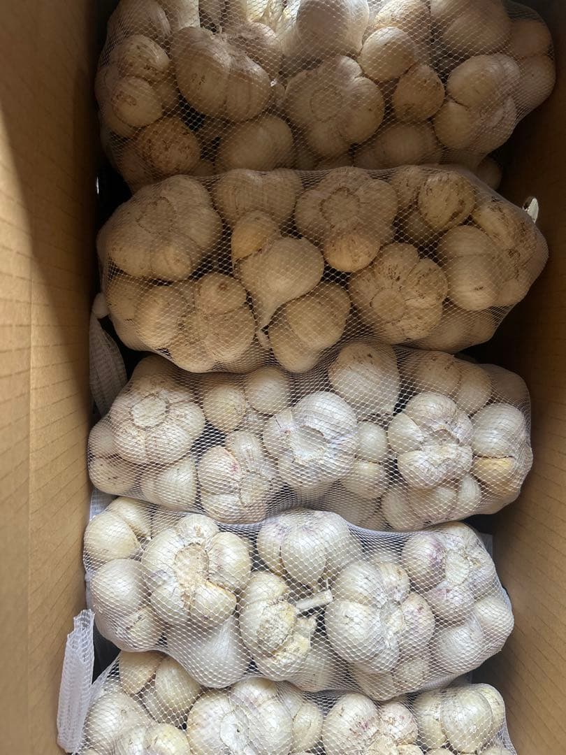 青森県産農薬不使用福地ホワイトMにんにく5キロ送料無料