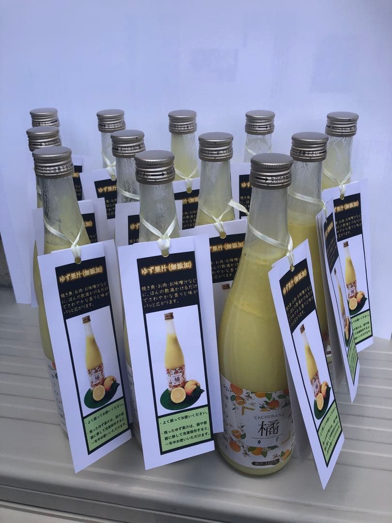 柚子酢　柚子果汁720ml 12本