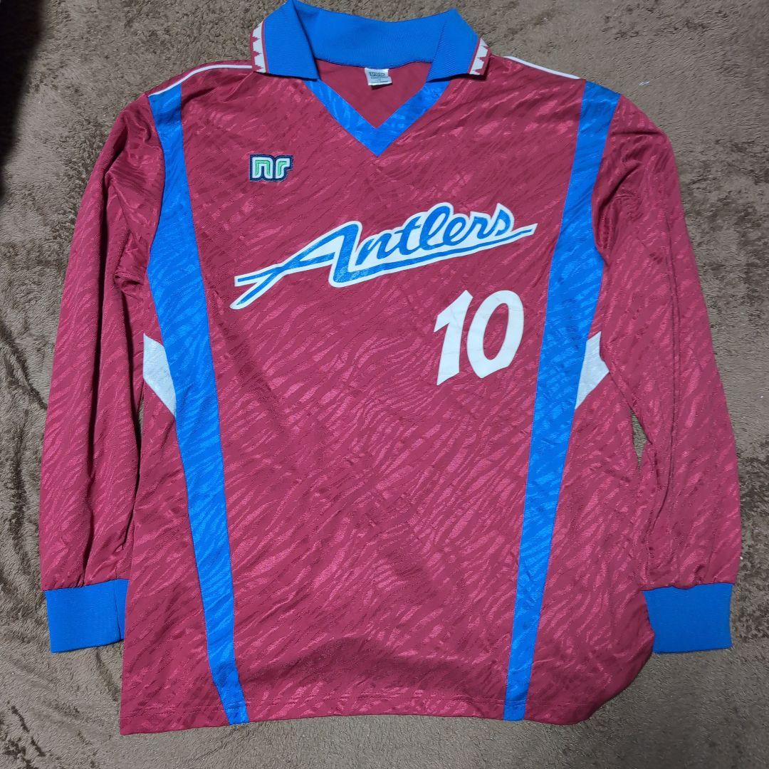 アントラーズ９３/９４開幕前後のジーコ Oサイズ 赤青 10番中古