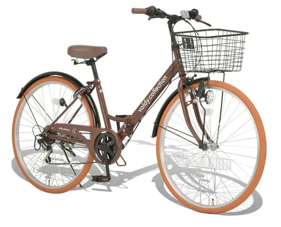 未使用に近い美品★ボルディ 折りたたみ自転車 シマノ製6段変速 26インチ★取説