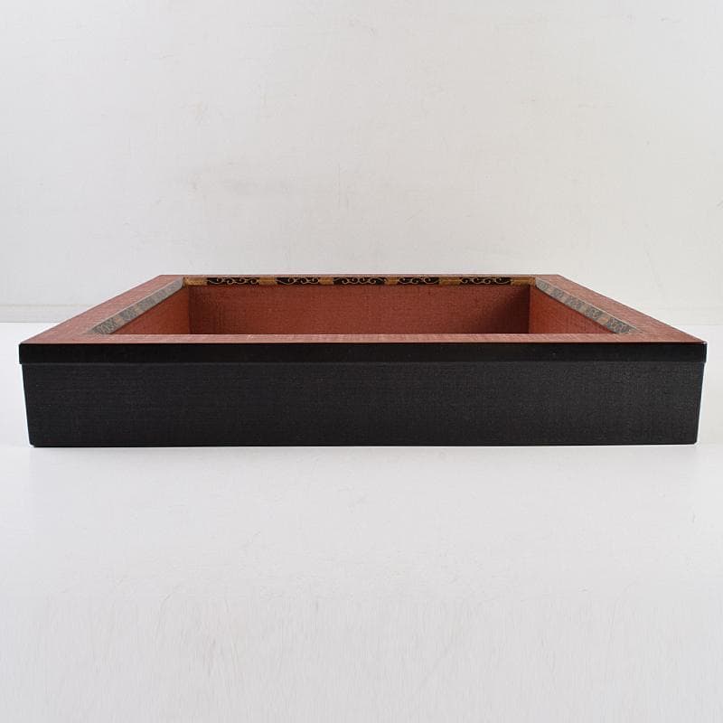 Bambi茶道具　上杉満樹作　松唐草蒔絵　炉縁　共布共箱　C　R9471B