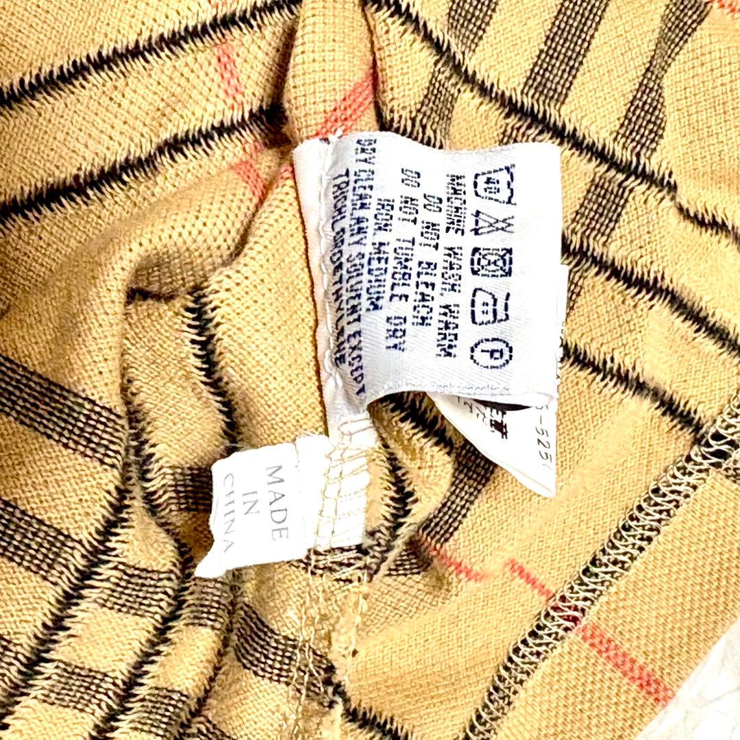 【美品】バーバリー　ゴルフ　ポロシャツ　ノバチェック　綿　100% L