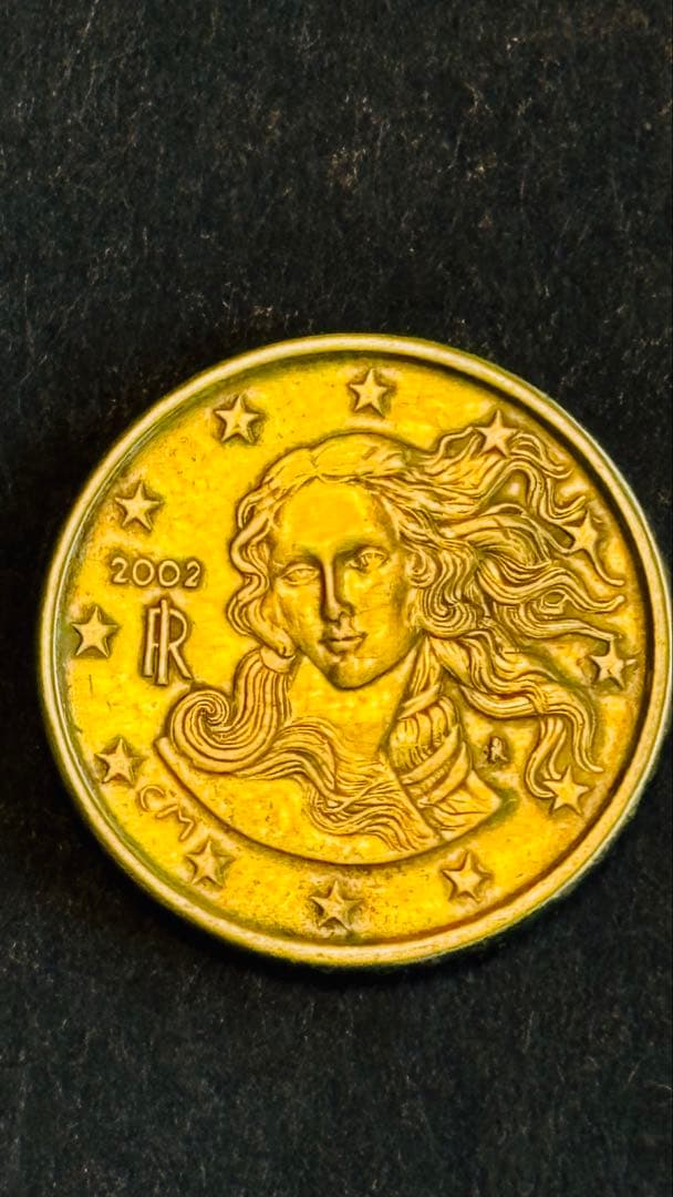 2002年 イタリア(ユーロ 10セント )硬貨