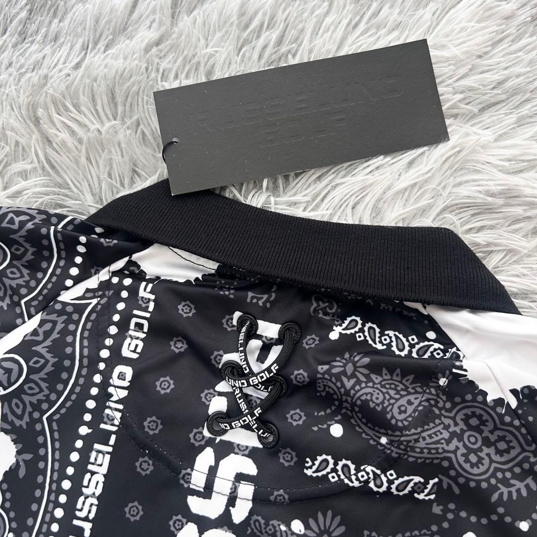 新品　ラッセルノ　セットアップ　ハーフパンツ　ハーフジップシャツ　ブラック　4