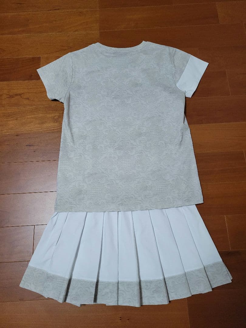 Admiral　ウェア　キルトプリントヘムブロックスイッチTEE　ホワイト　L