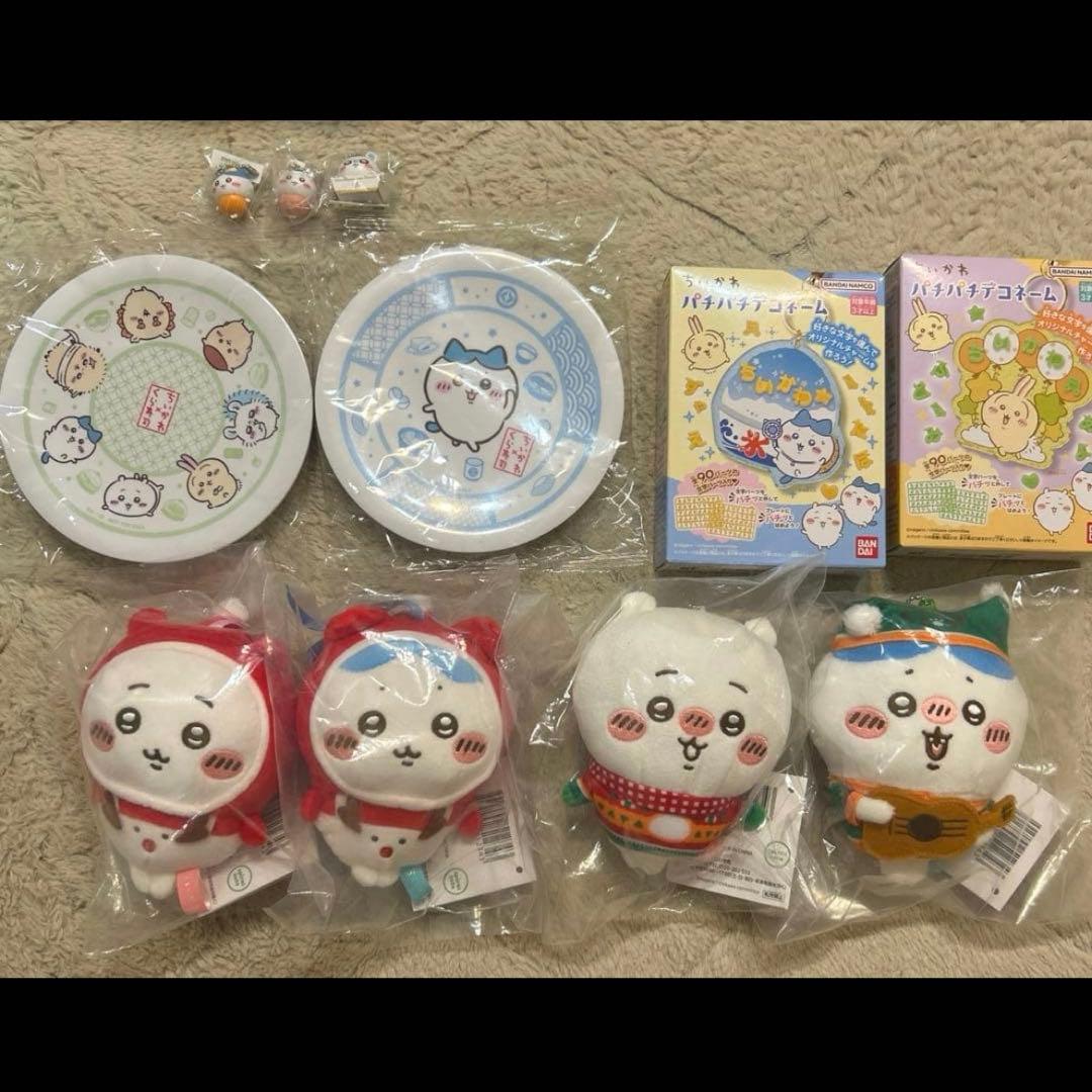 値下げ！ちいかわ　まとめ売りセット(パチパチデコネーム、くら寿司、エニマイくじ)