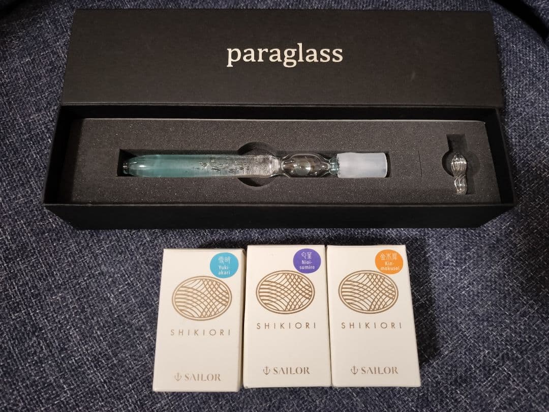 paraglass ラムネガラスペン SHIKIORIインク付き