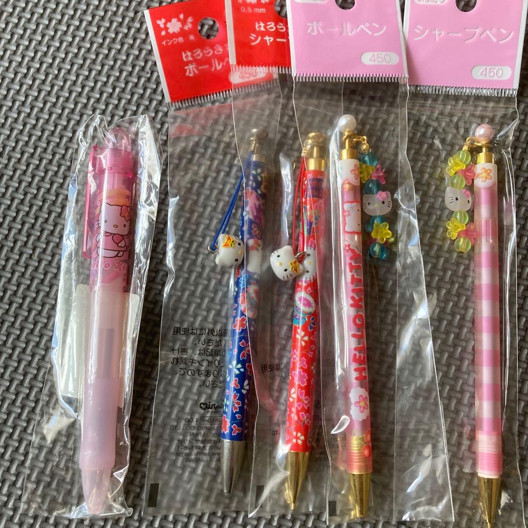 ハローキティ ボールペンセット 和風デザイン