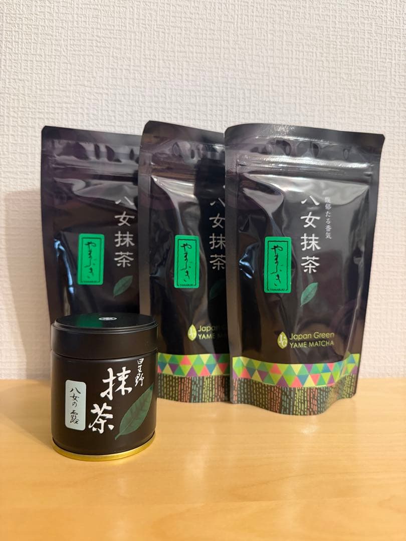 星野製茶園 抹茶 やまぶき100g×3袋　八女の露 40g×1缶