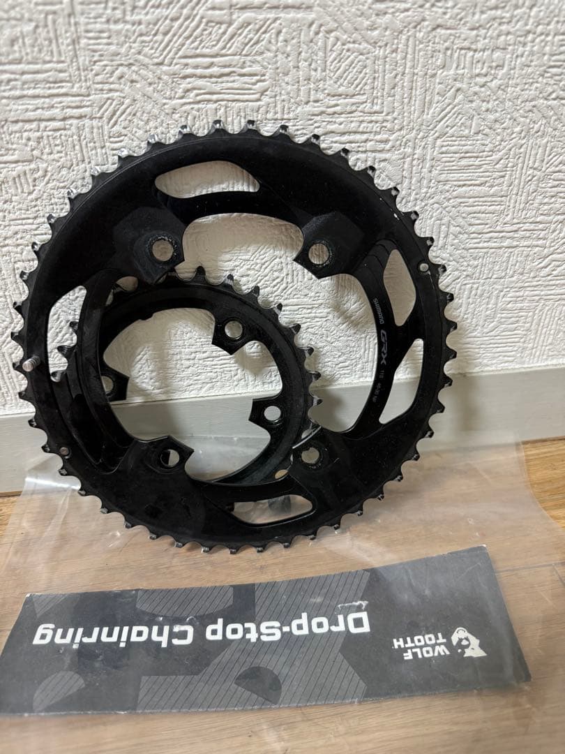 シマノGRX FC-RX600 165mm WOLF TOOTH チェーンリング