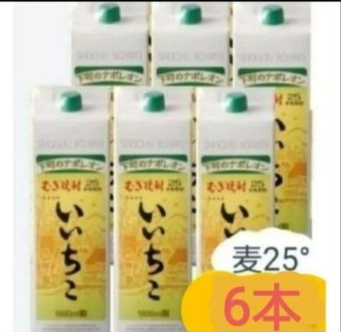 A576 いいちこ 麦焼酎 25度 1800ml パック ６本