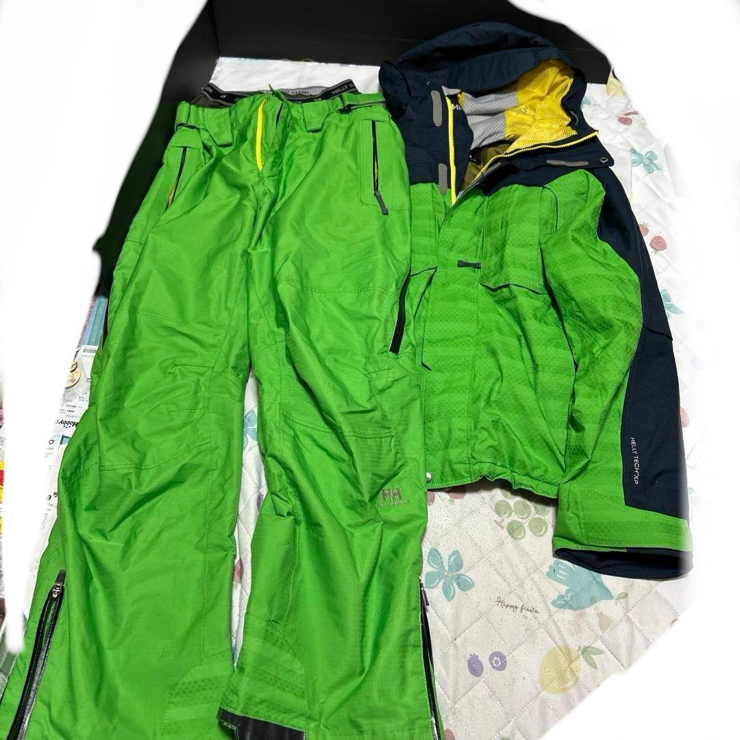 ヘリーハンセンHELLY HANSENスキーウェアLスノボウェア　グリーン黄緑