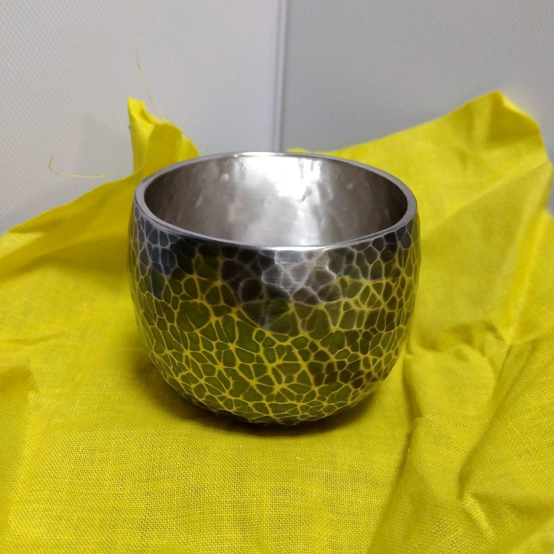 ◆純銅製ぐい吞み②(いぶし銀彩)新品[オマケ付]