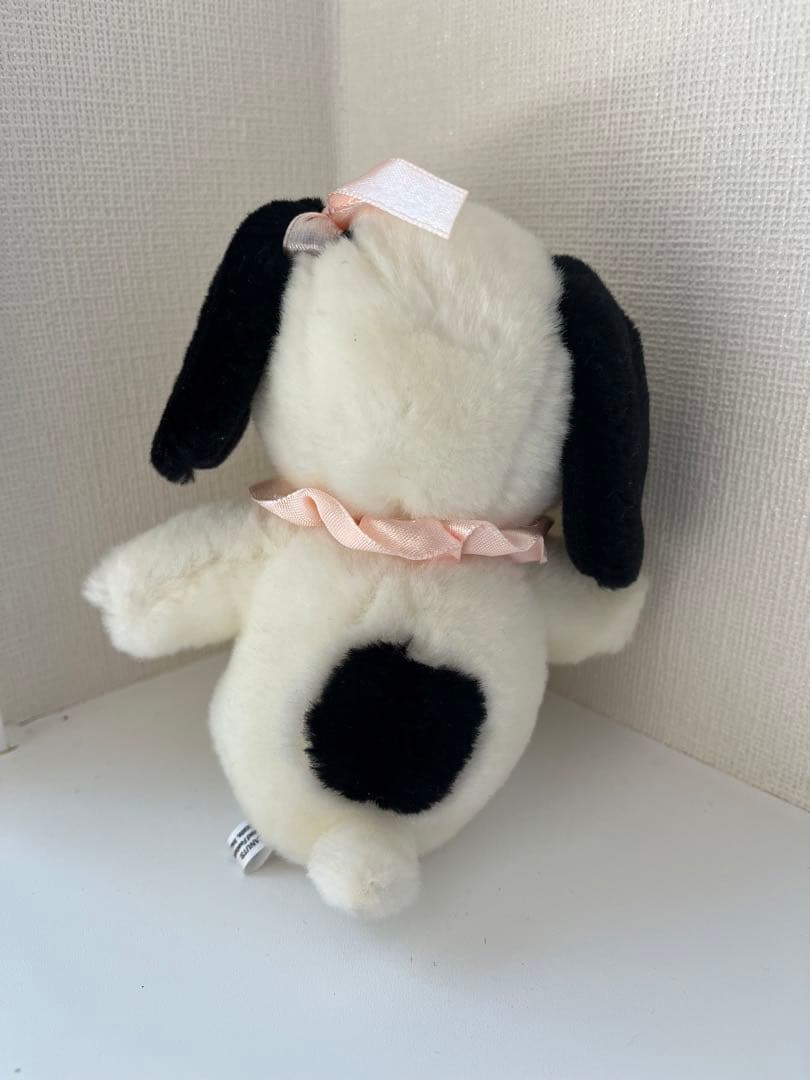 スヌーピー　ベルちゃん　ぬいぐるみ　ピンク　リボン　ピーナッツ　平成レトロ　レア