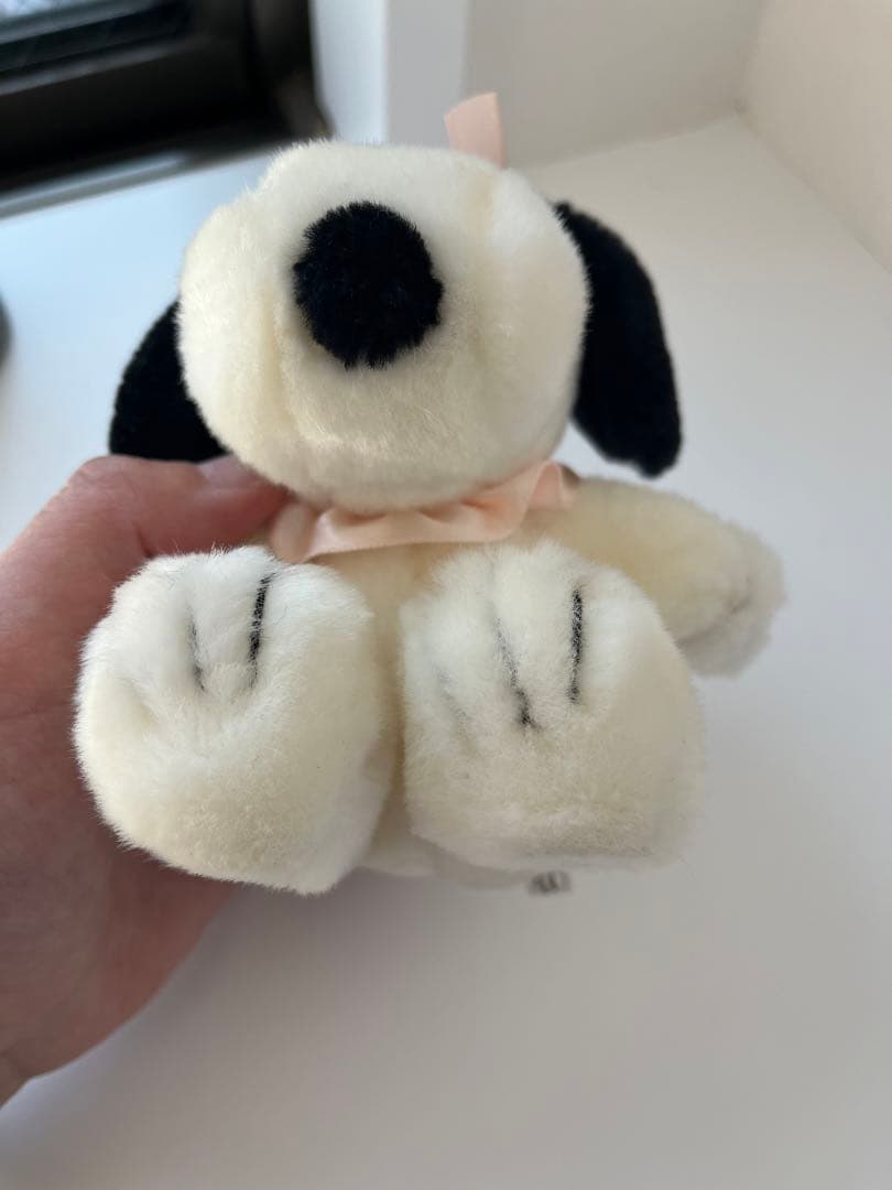 スヌーピー　ベルちゃん　ぬいぐるみ　ピンク　リボン　ピーナッツ　平成レトロ　レア
