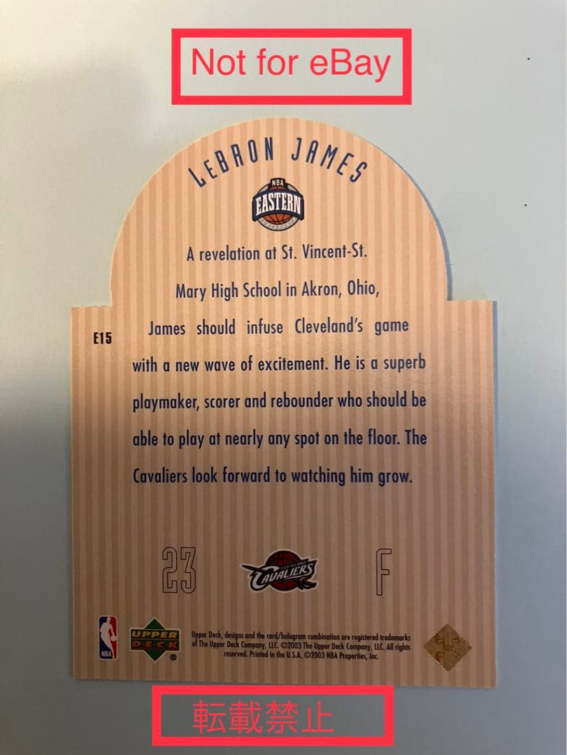 その他 UD Lebron James rookie year card