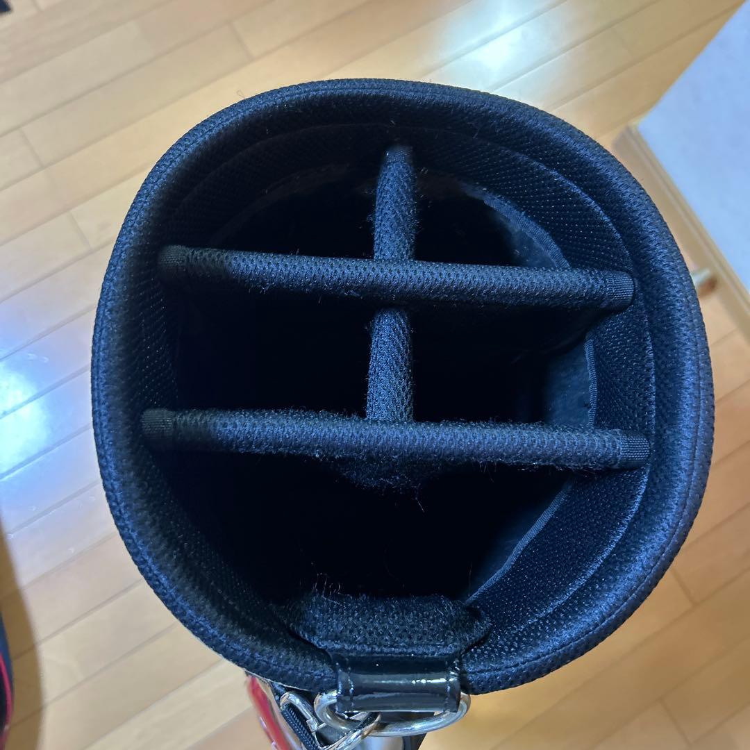 Titleist エナメルゴルフキャディバッグ 黒赤