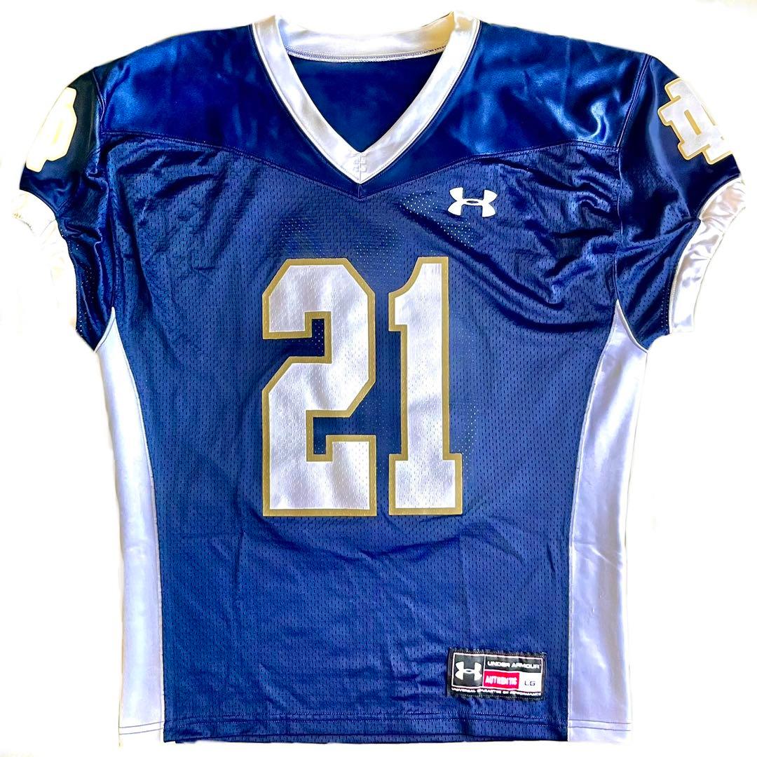 ノートルダム大学 UNDER ARMOUR アメフトジャージ　ネイビー【新品】