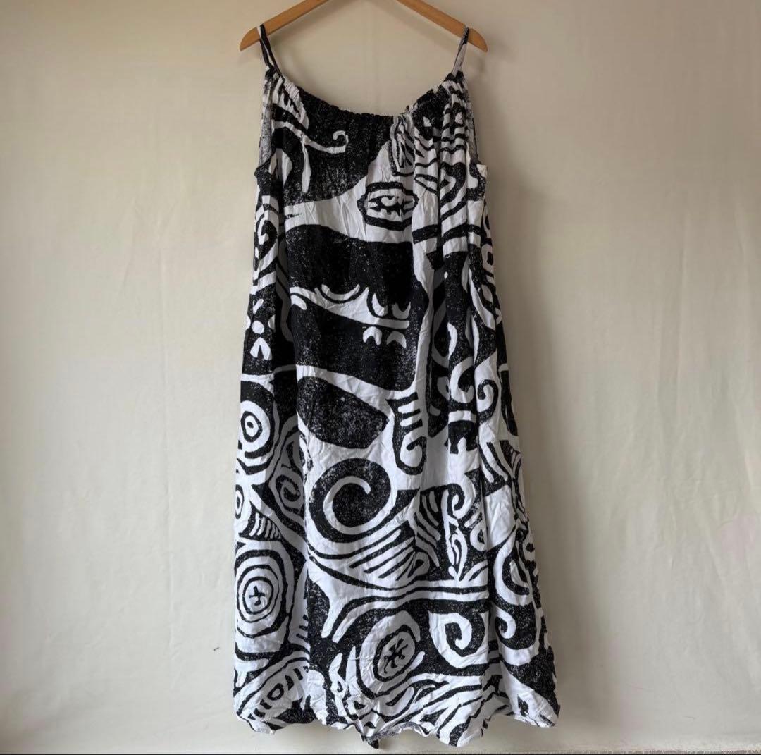 TAHITI ART MAOHI フラドレス ロング ワンピース XL 3XL