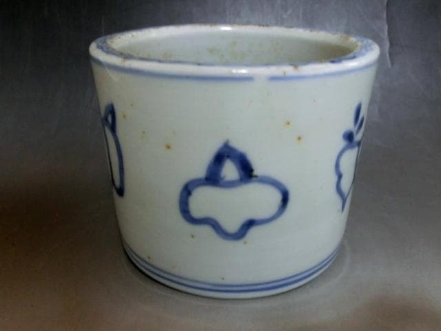火入れ■染付蕪の図 古伊万里(江戸後期～明治期)香炉 火器 古美術時代物骨董品■