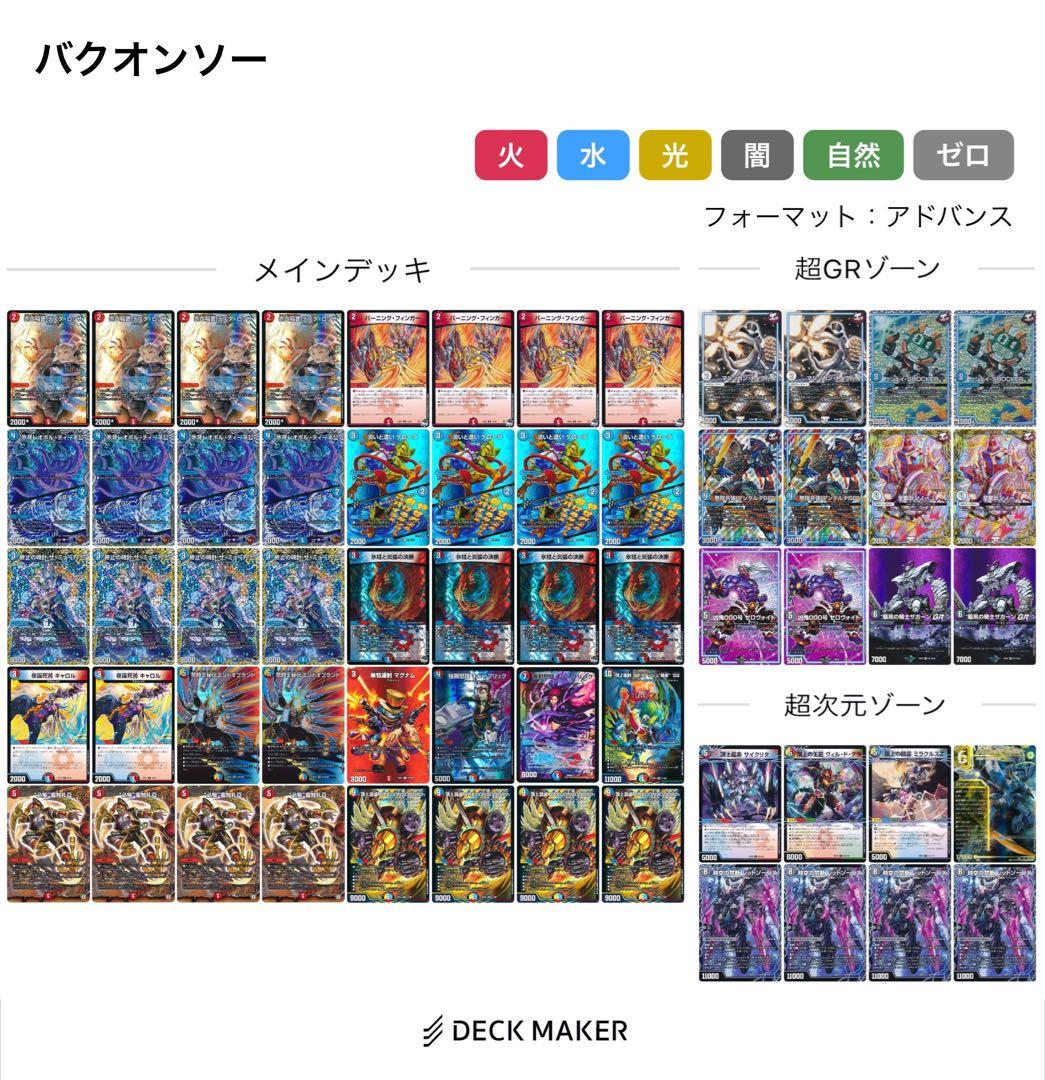 赤青バクオンソー デッキ