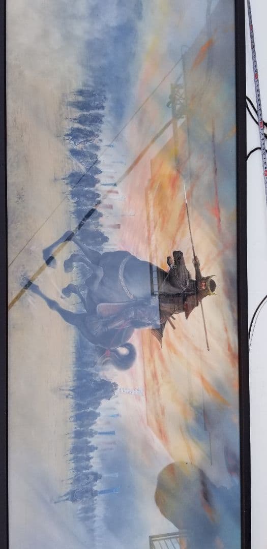 美術品・絵画・戦国騎馬軍団・額入り