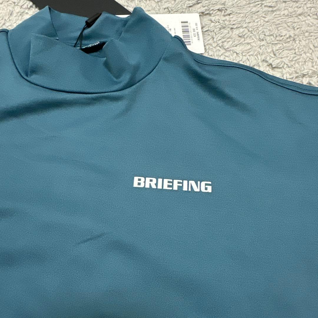 2024 BRIEFING ブルー ハイネックシャツ M