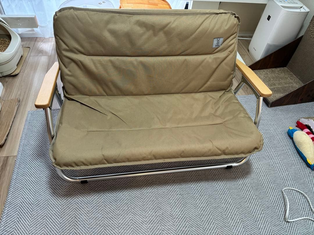 DOD 折りたたみ 二人掛けアウトドアベンチ ベージュ　CS2-900-tn