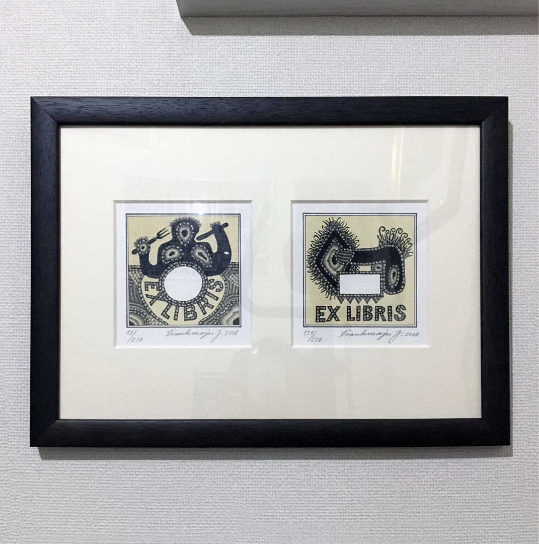 ヤン・シュヴァンクマイエル　EX LIBRIS　蔵書票　額装済み