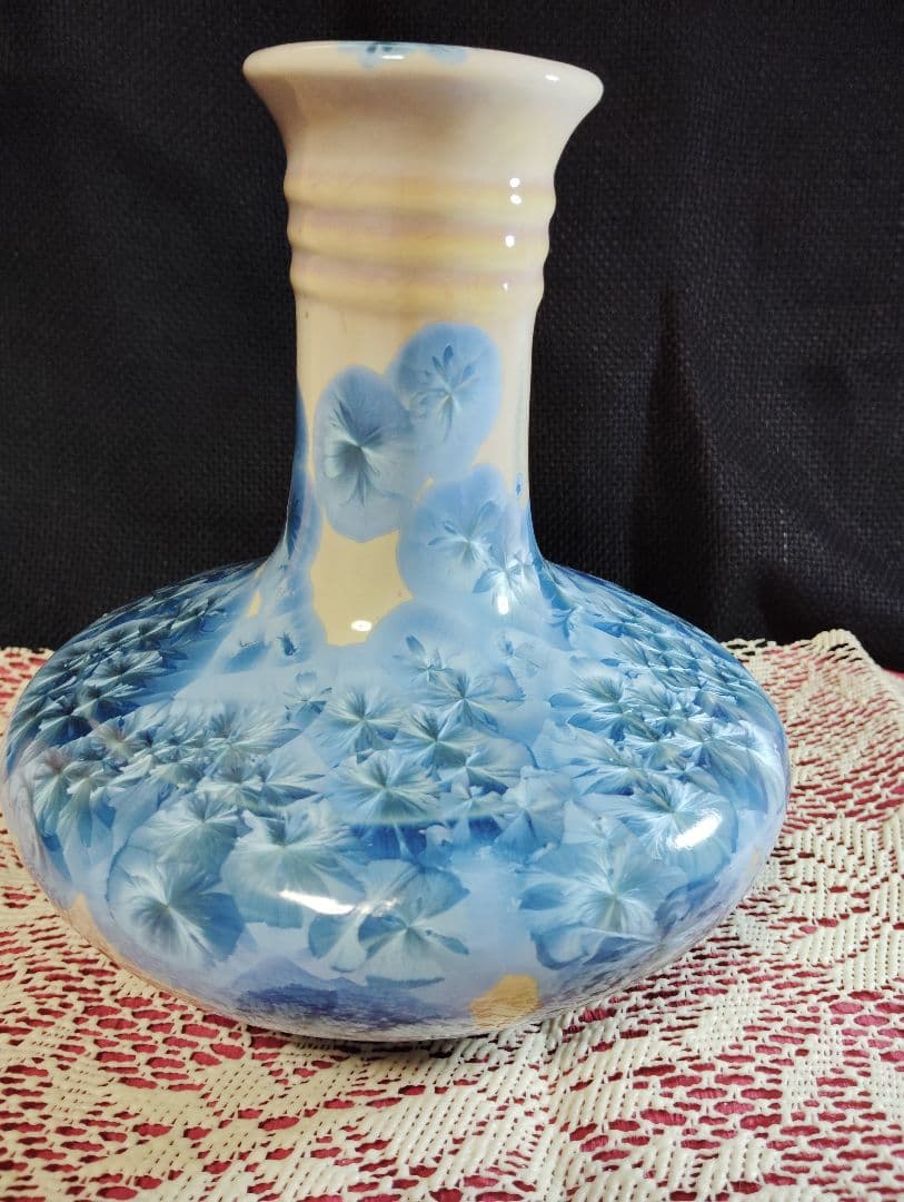 花柄 陶器 花瓶