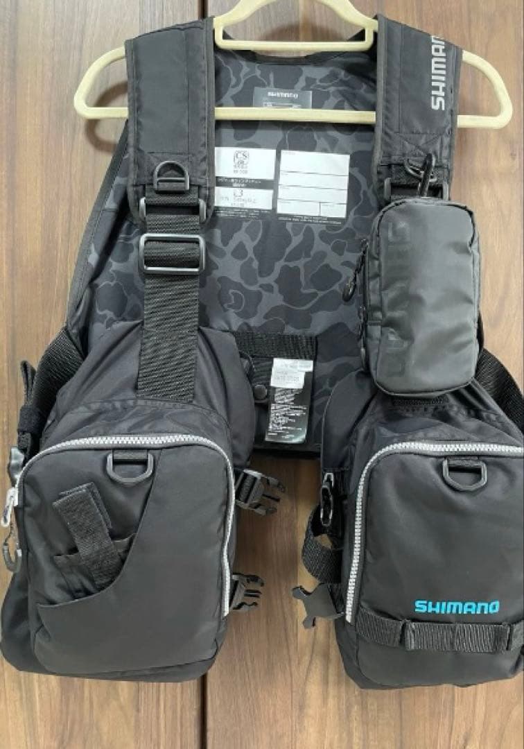 シマノSHIMANO ライフジャケット、ブラック