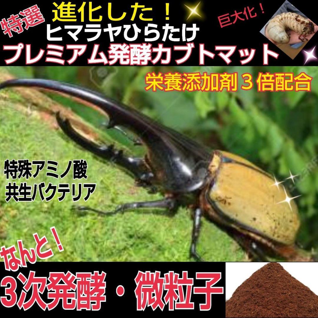 外国産カブトムシに抜群！特選☆プレミアム3次発酵マット【5袋】幼虫の餌、産卵に！