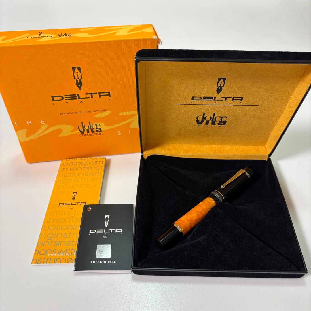DELTAデルタ　ドルチェビータ　万年筆シルバー925 18K750 M