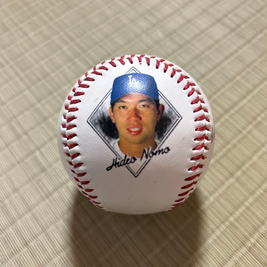 野茂英雄 フォトボール　直筆サイン入り　野球ボール